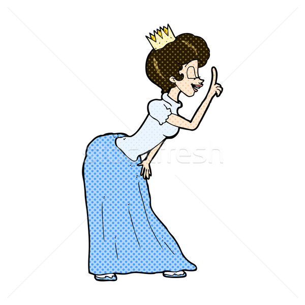 Dessinées cartoon princesse rétro style [[stock_photo]] © lineartestpilot