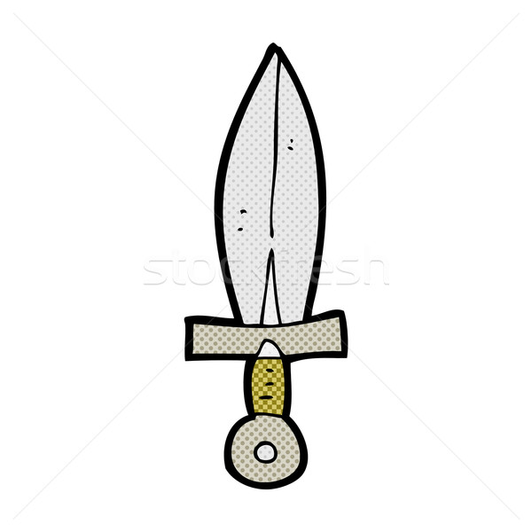 Dessinées cartoon vieux poignard rétro Photo stock © lineartestpilot