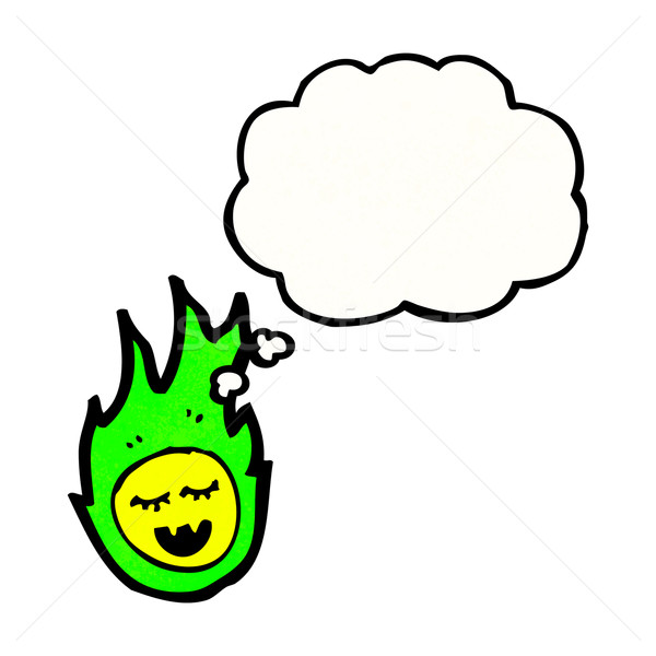 緑 火の玉 ゴースト 漫画 テクスチャ 手 ストックフォト © lineartestpilot