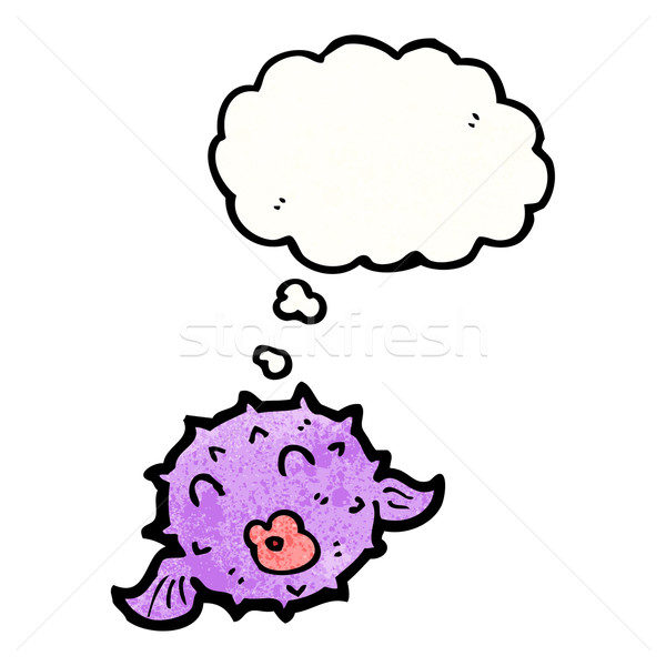 Stock photo: puffer fish cartoon