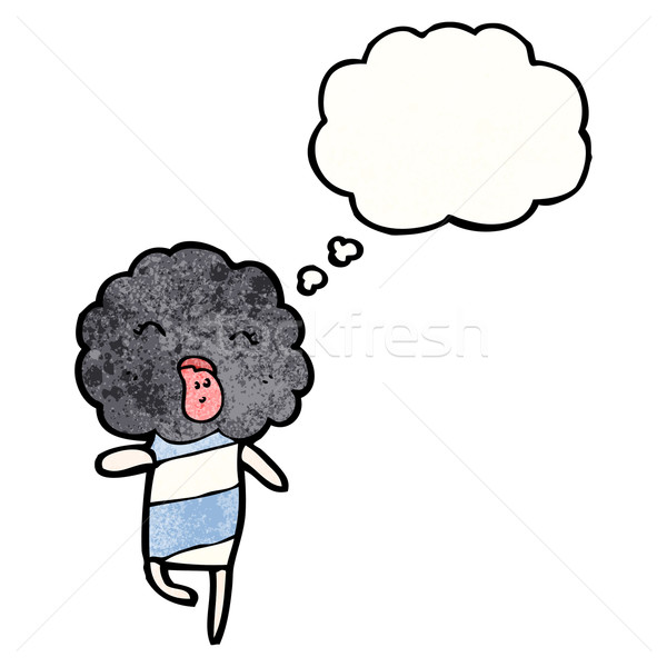 cartoon storm cloud creature Stock photo © lineartestpilot