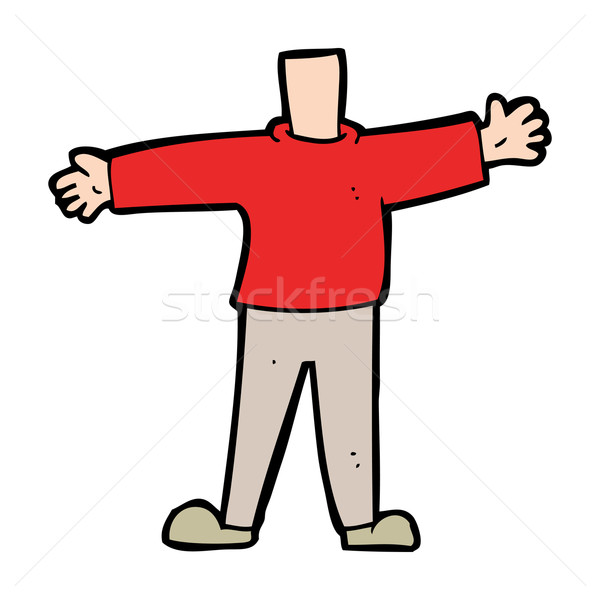 cartoon male body (mix and match cartoons or add own photo head) Stock photo © lineartestpilot
