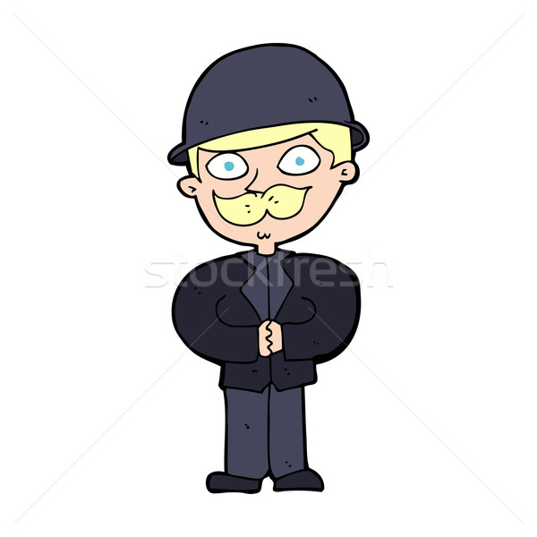 cartoon man in bowler hat Stock photo © lineartestpilot
