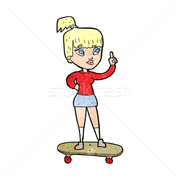 Cartoon łyżwiarz dziewczyna kobieta projektu sztuki Zdjęcia stock © lineartestpilot