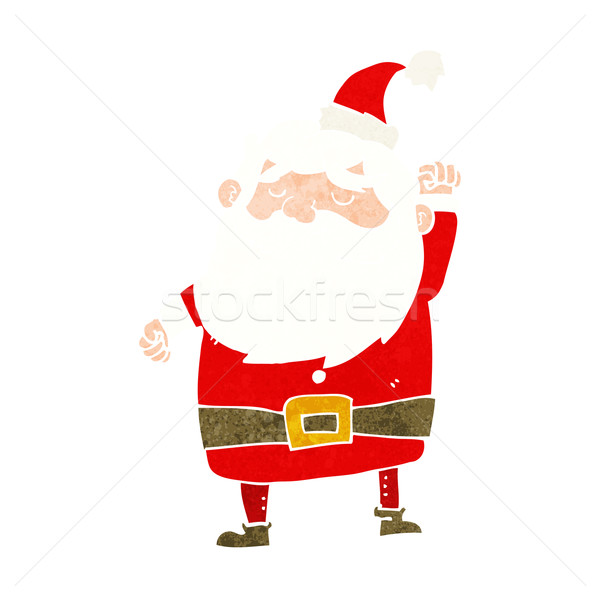 cartoon santa claus punching air Stock photo © lineartestpilot