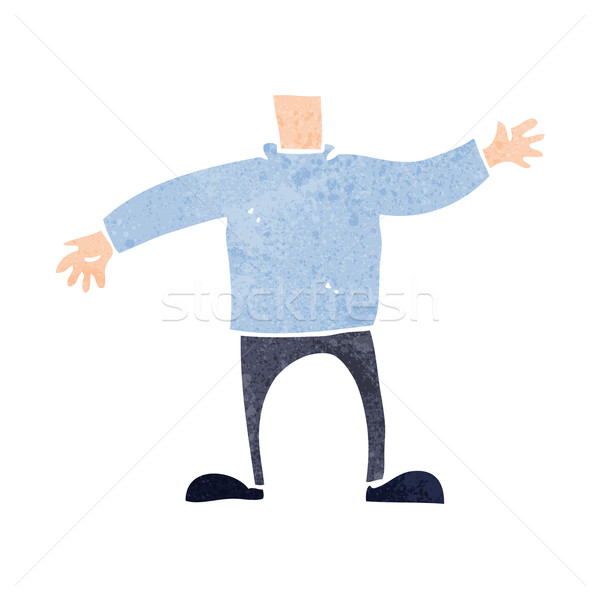 cartoon body waving arms (mix and match cartoons or add own phot Stock photo © lineartestpilot