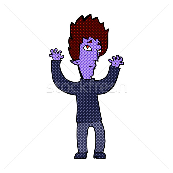 comic cartoon vampire giving up Stock photo © lineartestpilot