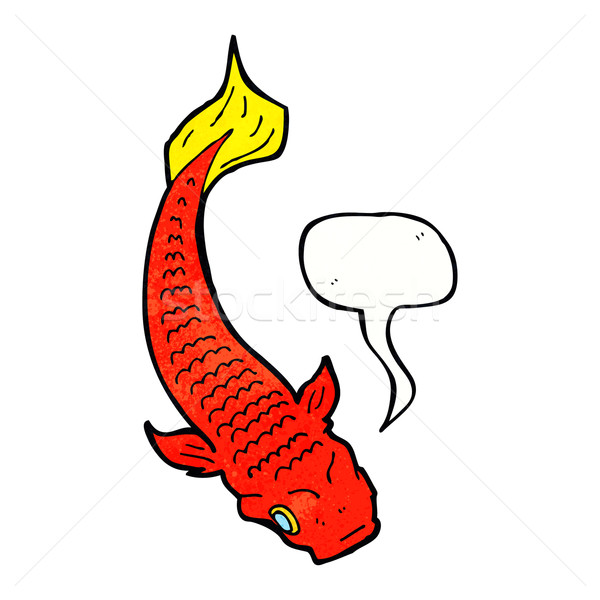 漫画 魚 吹き出し 手 デザイン 動物 ストックフォト © lineartestpilot