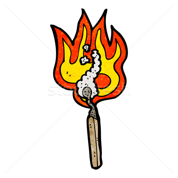 Stock photo: cartoon burning match