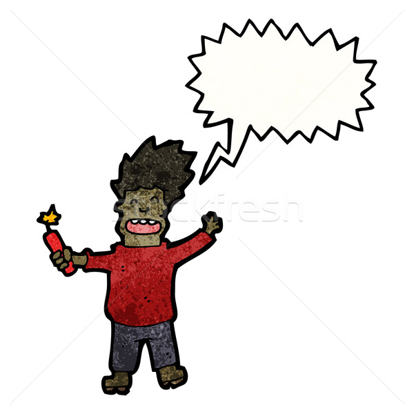 cartoon man with dynamite Stock photo © lineartestpilot