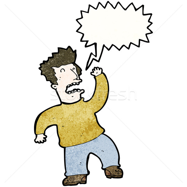 cartoon shouting angry man Stock photo © lineartestpilot