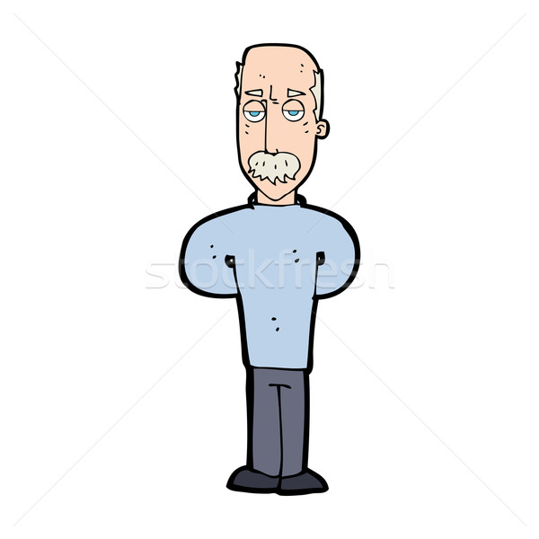 cartoon annoyed balding man Stock photo © lineartestpilot