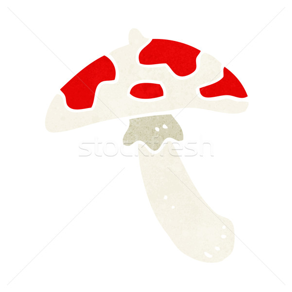 Desenho animado venenoso cogumelo venenoso projeto arte retro Foto stock © lineartestpilot