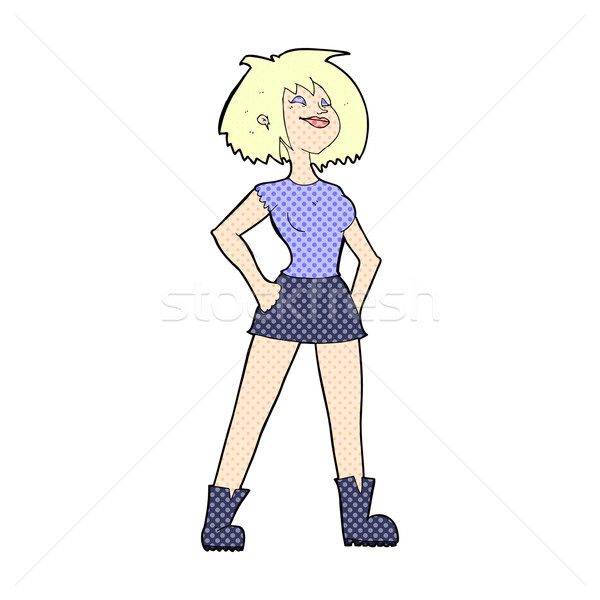 comic cartoon capable woman Stock photo © lineartestpilot