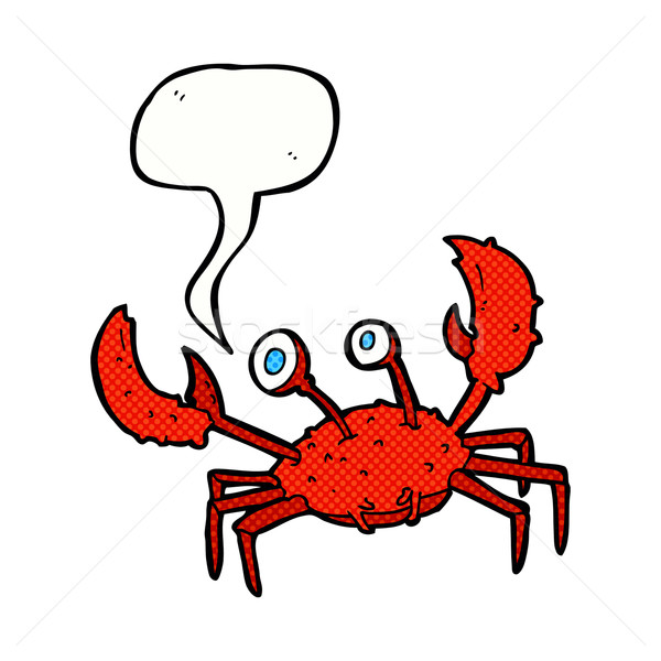 Imagine de stoc: Desen · animat · crab · bule · de · vorbire · mână · proiect · nebun