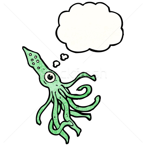 Stock photo: giant squid cartoon