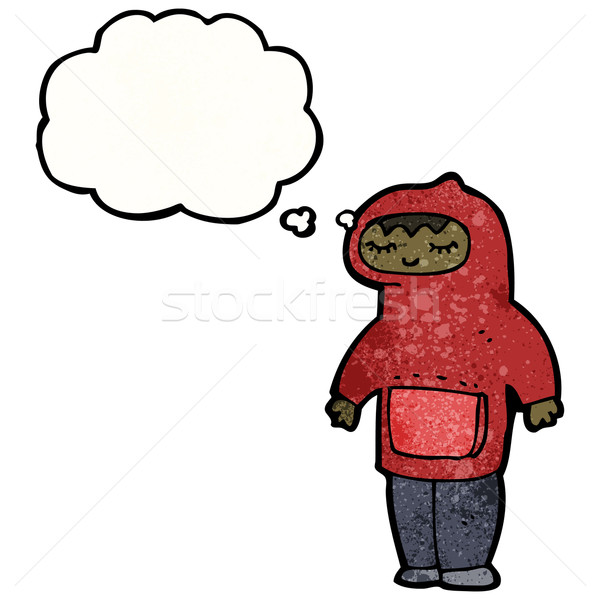 cartoon boy in hooded top cartoon Stock photo © lineartestpilot
