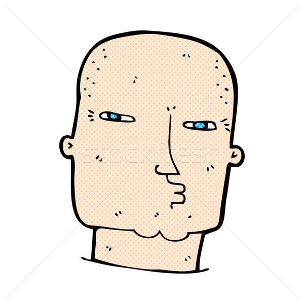 comic cartoon bald tough guy Stock photo © lineartestpilot
