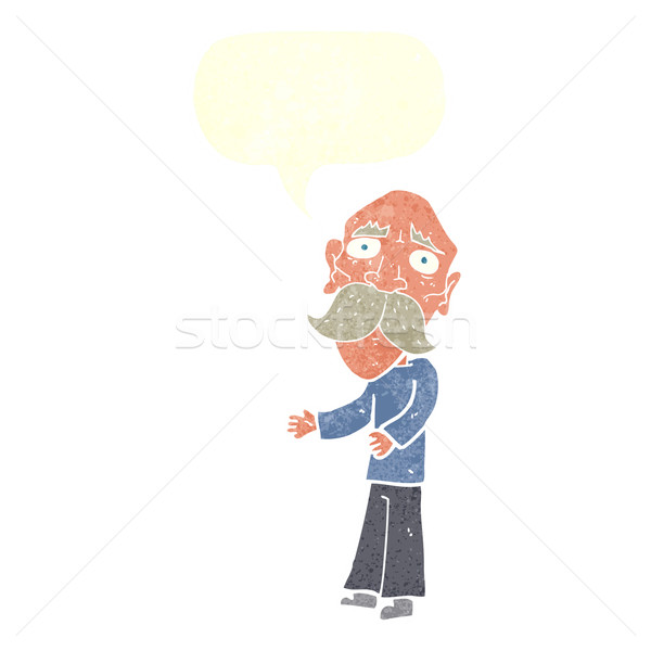 漫画 孤独 歳の男性 吹き出し 手 デザイン ストックフォト © lineartestpilot