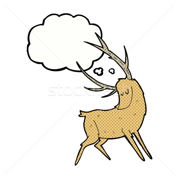 cartoon stag with thought bubble Stock photo © lineartestpilot