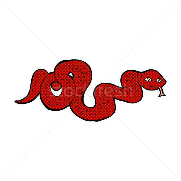 Fumetto cartoon serpente retro stile Foto d'archivio © lineartestpilot