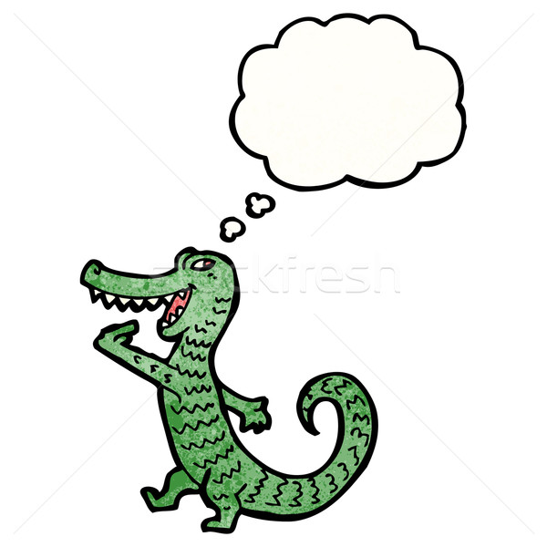 Głodny aligator cartoon tekstury strony szczęśliwy Zdjęcia stock © lineartestpilot