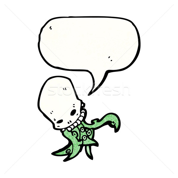 spooky tentacle skull cartoon Stock photo © lineartestpilot