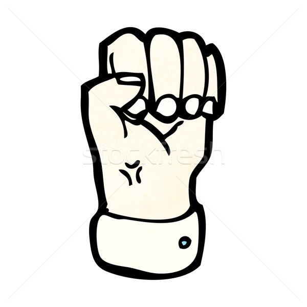 cartoon clenched fist Stock photo © lineartestpilot