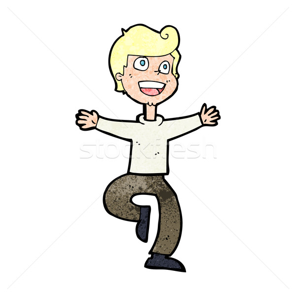 cartoon excited boy Stock photo © lineartestpilot