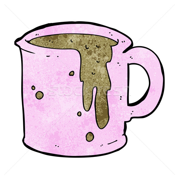 Desen animat cana de cafea mână cafea proiect nebun Imagine de stoc © lineartestpilot