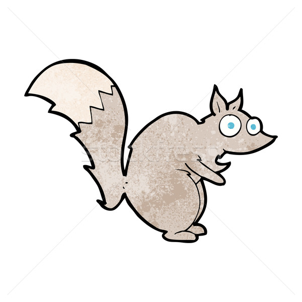 funny startled squirrel cartoon Stock photo © lineartestpilot