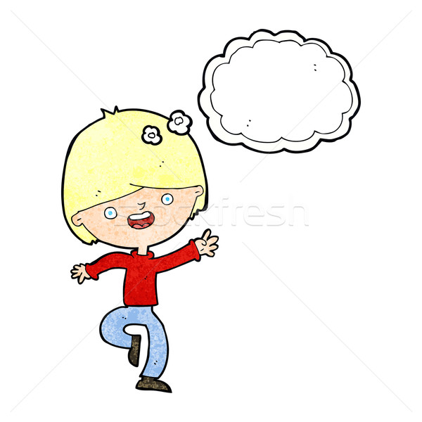 Cartoon dansen gedachte bel hand man Stockfoto © lineartestpilot