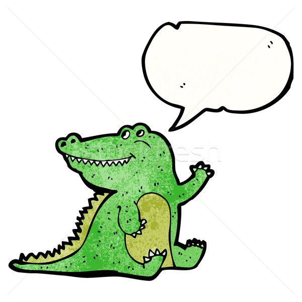Przyjazny krokodyla cartoon tekstury strony szczęśliwy Zdjęcia stock © lineartestpilot
