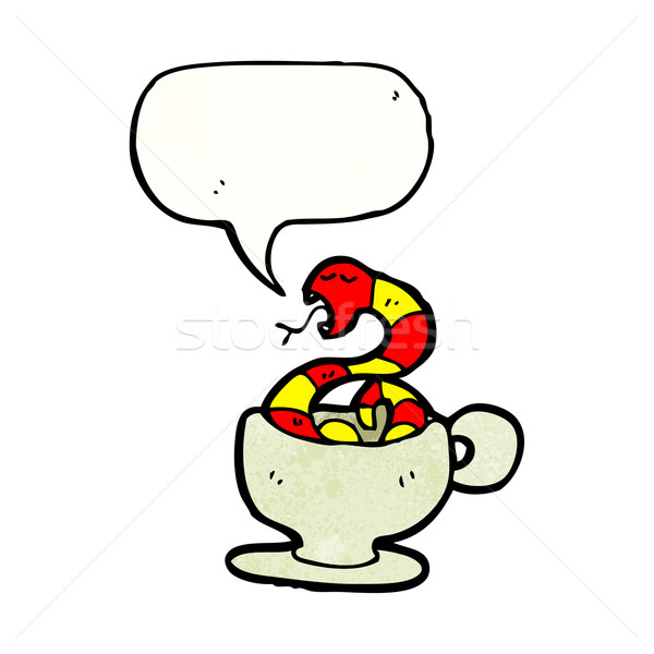 蛇 茶碗 漫畫 復古 杯 畫 商業照片 © lineartestpilot