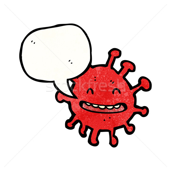 Cartoon микроскопический ячейку речи пузырь ретро рисунок Сток-фото © lineartestpilot