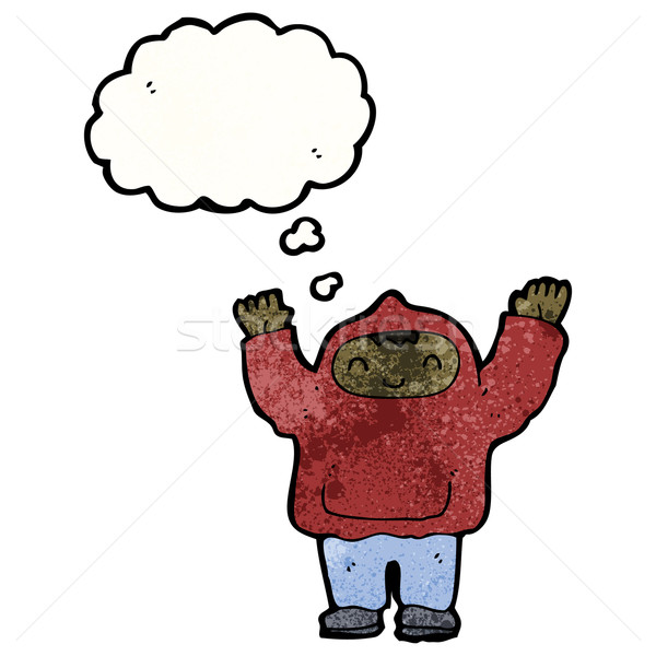 cartoon boy in hooded sweatshirt Stock photo © lineartestpilot