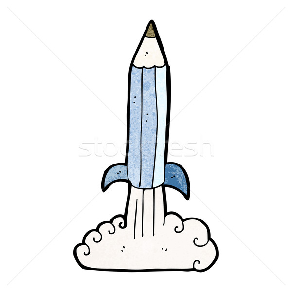 cartoon pencil rocket Stock photo © lineartestpilot