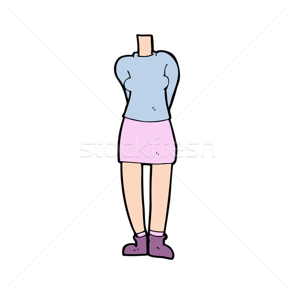 cartoon female body (mix and match cartoons or add own photos) Stock photo © lineartestpilot