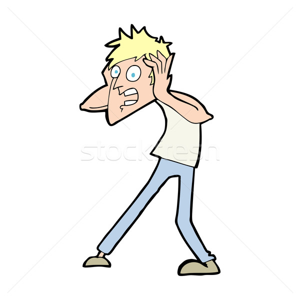 cartoon man panicking Stock photo © lineartestpilot