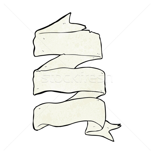 Desenho animado três camada rolar bandeira mão Foto stock © lineartestpilot