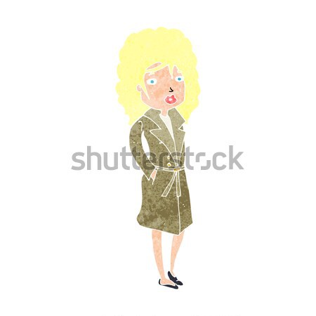 Cartoon kobiet szpieg dziewczyna projektu sztuki Zdjęcia stock © lineartestpilot