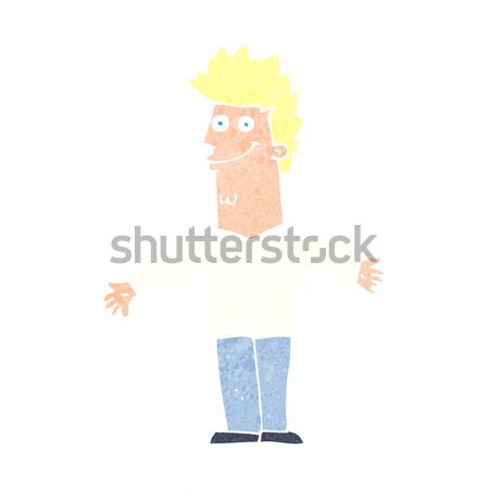Cartoon nerwowy człowiek projektu sztuki Zdjęcia stock © lineartestpilot