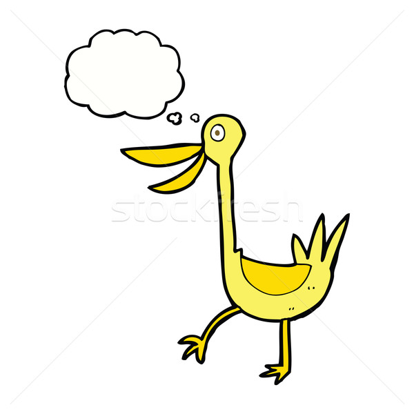 Funny Cartoon pato burbuja de pensamiento mano diseno Foto stock © lineartestpilot