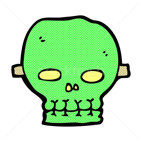 comic cartoon spooky skull mask Stock photo © lineartestpilot