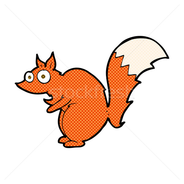 funny startled squirrel comic cartoon Stock photo © lineartestpilot