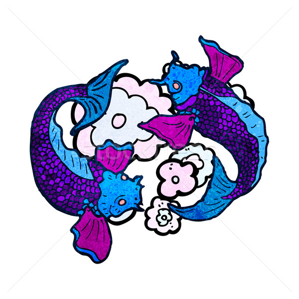 koi carp tattoo illustration Stock photo © lineartestpilot