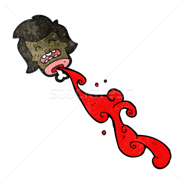 кровавый голову Cartoon искусства ретро рисунок Сток-фото © lineartestpilot