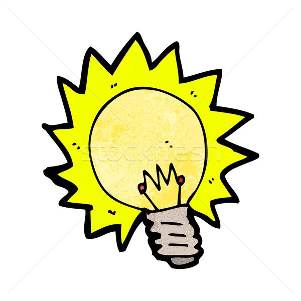 cartoon shining light bulb Stock photo © lineartestpilot