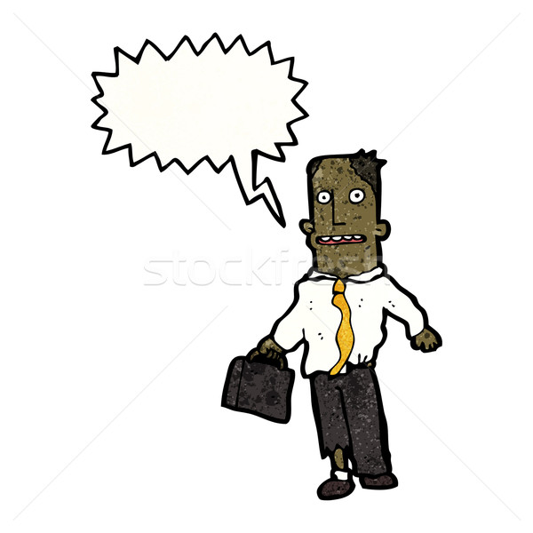 Cartoon biznesmen człowiek retro rysunek mężczyzna Zdjęcia stock © lineartestpilot