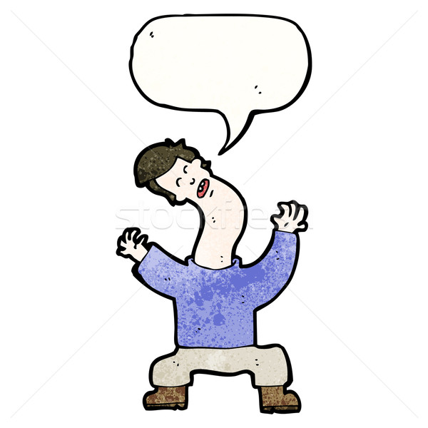 cartoon man with bent neck Stock photo © lineartestpilot